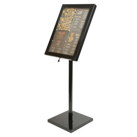 Black LED illuminated display stand - Securit - Fourniresto