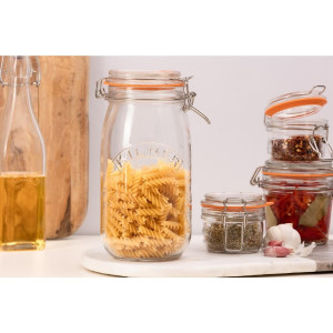 Jar with clip for preserving 1500ml - FourniResto - Fourniresto