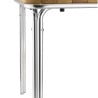 Square table in ash and aluminum 700mm - Bolero - Fourniresto