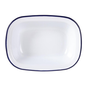 Enamelled steel serving dish 280x190x55mm - Set of 6 - Olympia - Fourniresto