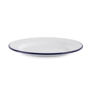 Assiette plate en acier émaillé 245mm - Lot de 6 - Olympia - Fourniresto