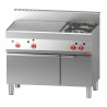 Plaque Coup De Feu Gás 650 e 2 Queimadores Vivos Sobre Forno a Gás e Armário Fechado 650 - Gastro M