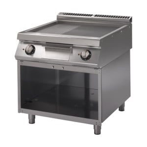 Grelhador elétrico 700 com placa meia lisa meia estriada - Gastro M - Fourniresto
