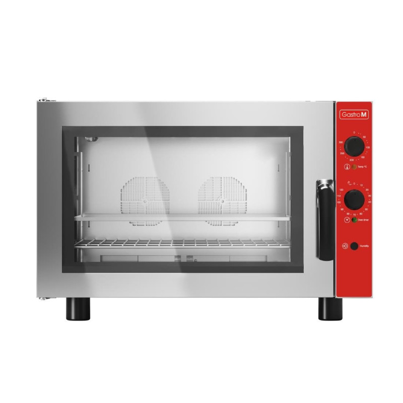 Forno elétrico de convecção de quatro níveis com humidificador e porta lateral - 400V - Gastro M