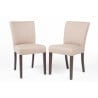 Contemporary chair in natural jute canvas - Set of 2 - Bolero - Fourniresto