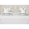 Nappe Blanche Bande De Satin - 1370 x 1780 mm - Mitre Luxury - Fourniresto