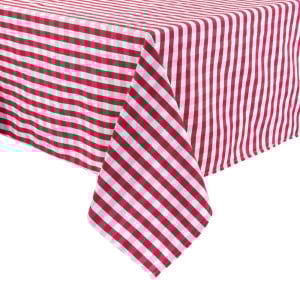Square red checkered polyester tablecloth 1780 x 1780mm - Mitre Essentials - Fourniresto