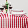 Square tablecloth with red checkered pattern in polyester 1780 x 1780mm - Mitre Essentials - Fourniresto