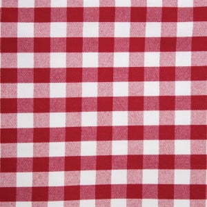 Square tablecloth with red checkered pattern in polyester 1780 x 1780mm - Mitre Essentials - Fourniresto