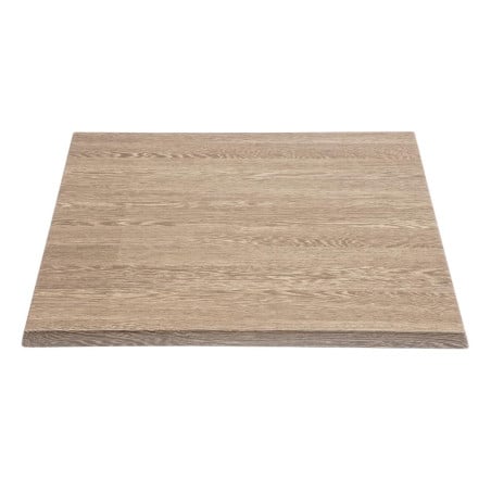 Square Table Top with Aged Wood Effect - L 700 x W 700mm - Bolero