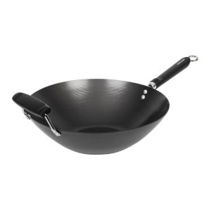 Wok Antiaderente Fundo Liso - 35 cm - Kitchen Craft - Fourniresto