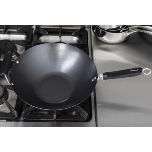 Wok Antiaderente Fundo Liso - 35 cm - Kitchen Craft - Fourniresto