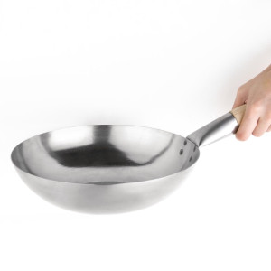 Wok Fundo Plano em Aço Macio - 25,4 cm - Vogue - Fourniresto