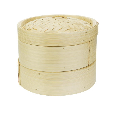 Cesto de vapor de bambu 20,3 cm - Vogue - Fourniresto