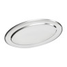 Prato de serviço oval em aço inoxidável - 407mm - Olympia - Fourniresto