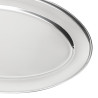 Prato de serviço oval em aço inoxidável - 450mm - Olympia - Fourniresto