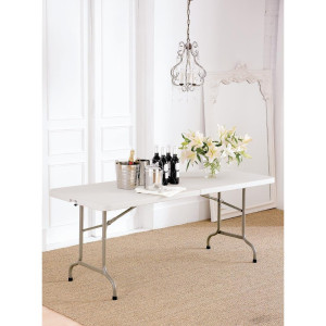 Folding Table with White Center 1.8 m - Bolero