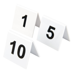 Set of plastic table numbers 1-10 - Olympia - Fourniresto