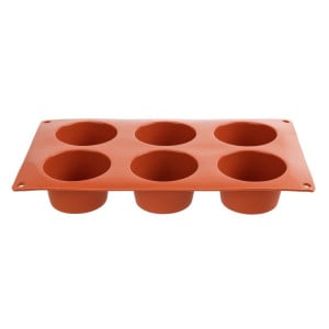 Moule 6 Muffins em Silicone Formaflex - Pavoni