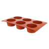Moule 6 Muffins em Silicone Formaflex - Pavoni