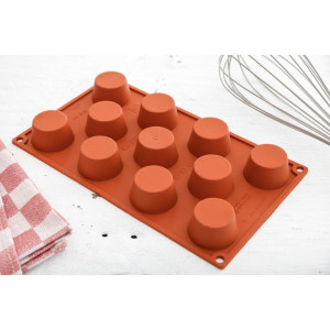 Forma de 11 mini muffins de silicone Formaflex - Pavoni - Fourniresto