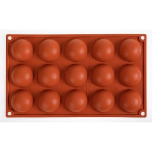Moule 15 Meias-Esferas em Silicone Formaflex - Pavoni