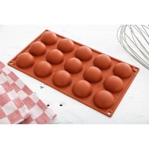 Moule 15 Meias-Esferas em Silicone Formaflex - Pavoni