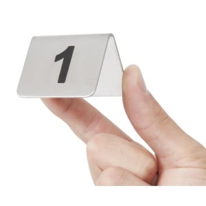 Stainless steel table numbers 1 to 10 - Olympia - Fourniresto