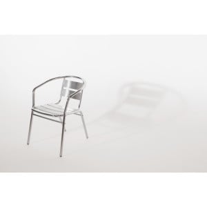 Fauteuils empilables en aluminium - Lot de 4 - Bolero - Fourniresto