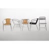 Wood and Aluminum Chairs - Set of 4 - Bolero - Fourniresto