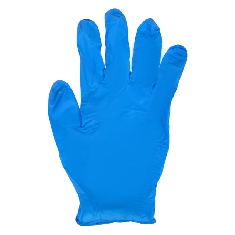 Non-powdered blue XL nitrile gloves - Pack of 100 - FourniResto - Fourniresto