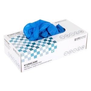 Non-powdered blue XL nitrile gloves - Pack of 100 - FourniResto - Fourniresto