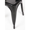 Stackable Steel Bistro Chairs - Black - Set of 4 - Bolero