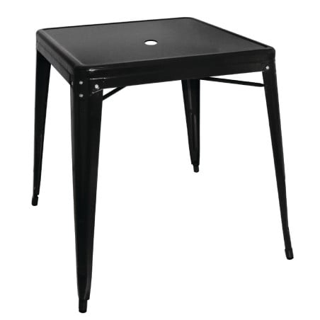 Mesa Bistrô Quadrada em Aço Preto - L 668 x P 668 mm - Bolero