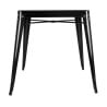 Mesa Bistrô Quadrada em Aço Preto - L 668 x P 668 mm - Bolero