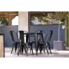 Mesa Bistrô Quadrada em Aço Preto - L 668 x P 668 mm - Bolero