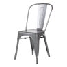 Chaises en Acier Gris Métallisé - Lot de 4 - Bolero