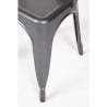 Metallic Grey Steel Chairs - Set of 4 - Bolero