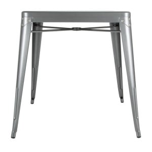 Mesa Quadrada em Aço Cinza Metalizado - L 668 x P 668 mm - Bolero