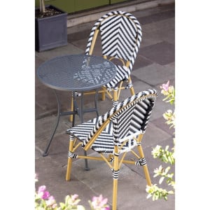 Chaise Style Parisien en Rotin Noir - Lot de 2 - Bolero