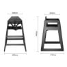 High Chair in Black Wood - Bolero