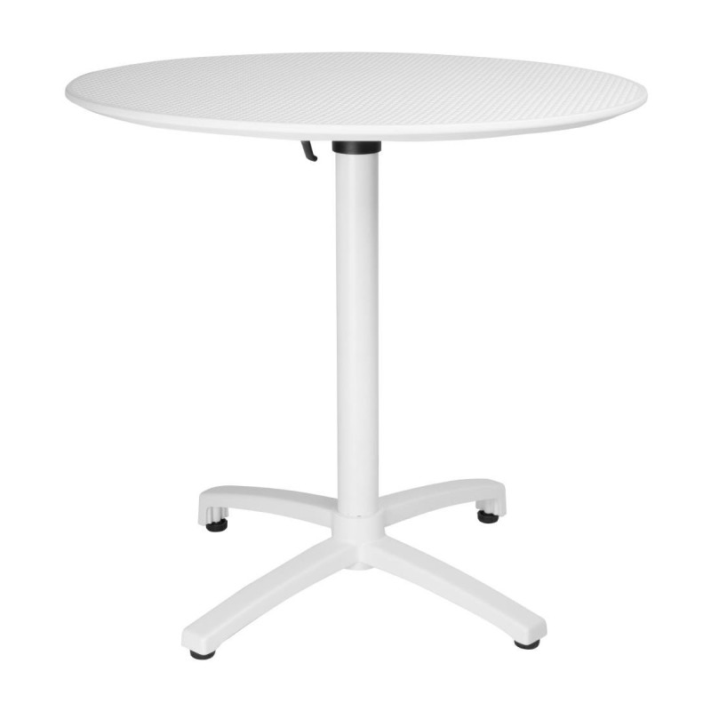 Folding Round Table in PP - 800 mm - White - Bolero