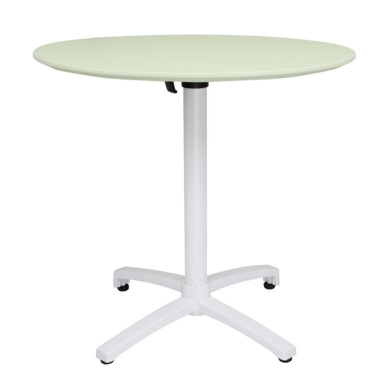 Mesa redonda dobrável em PP - 800 mm - Verde Menta - Bolero