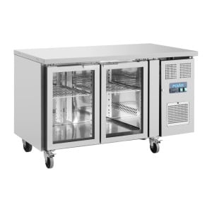 Mesa Refrigerada Positiva com 2 Portas de Vidro - 205 L - Polar