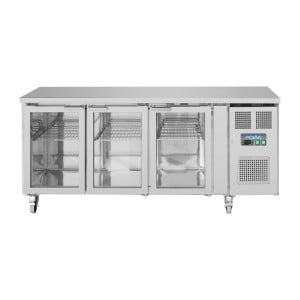 Mesa refrigerada positiva com 3 portas de vidro - 358 L - Polar