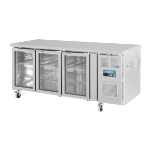 Mesa refrigerada positiva com 3 portas de vidro - 358 L - Polar