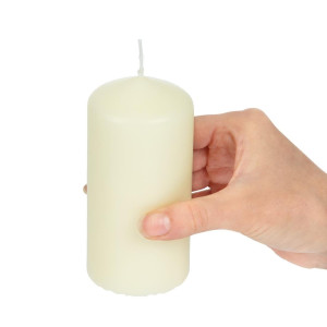 Velas Altas Cilíndricas Marfim 120mm - Conjunto de 12 Bolsius