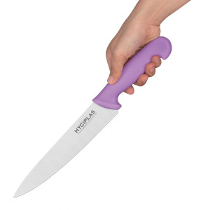 Couteau de Cuisinier Hygiplas - Précision 215mm, Manche Violet