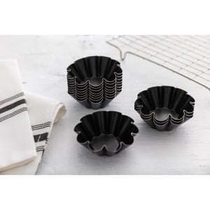 Moules para Mini Brioche Antiaderentes 75 mm - Conjunto de 12, Matfer Bourgeat