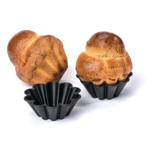 Moules para Mini Brioche Antiaderentes 75 mm - Conjunto de 12, Matfer Bourgeat